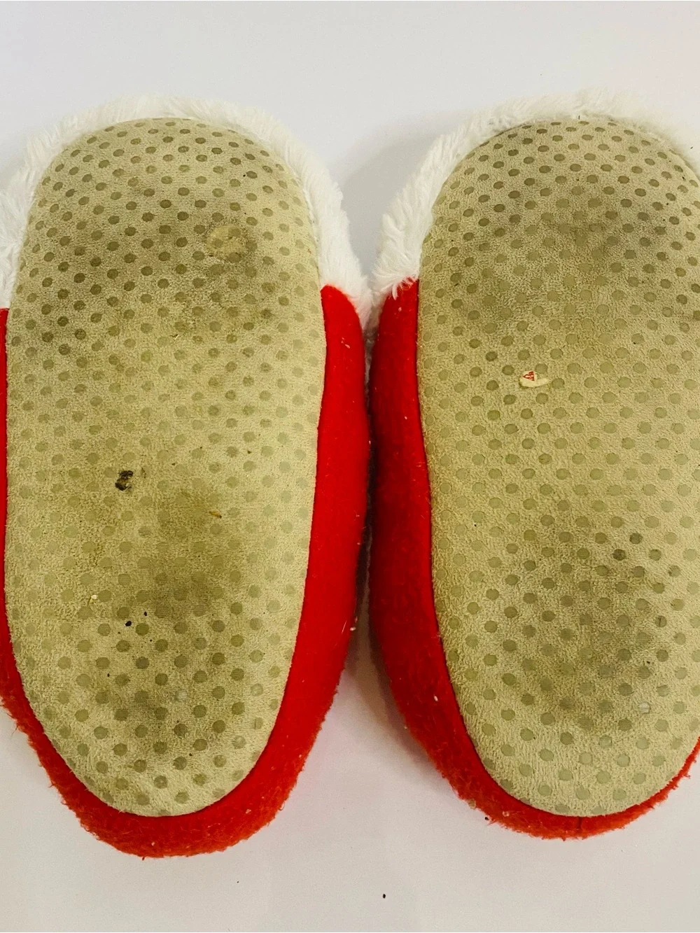 Kids Plush Santa Slippers - Red Faux-Fur Holiday Slip-Ons